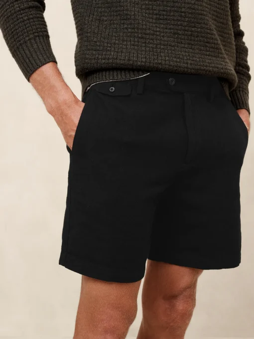 7" Linen-Blend Short