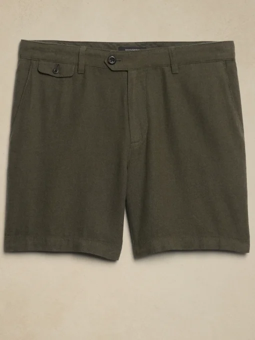 7" Linen-Blend Short