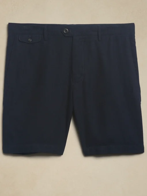7" Linen-Blend Shorts