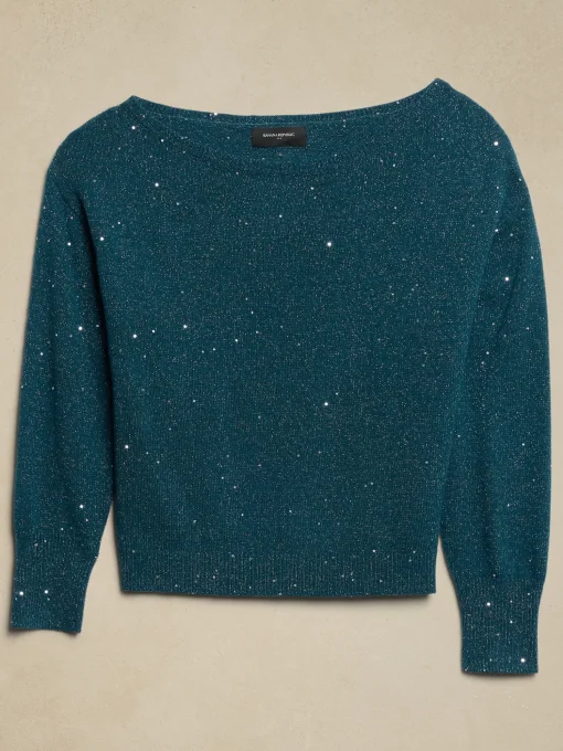 Asymmetrical Sequin Sweater