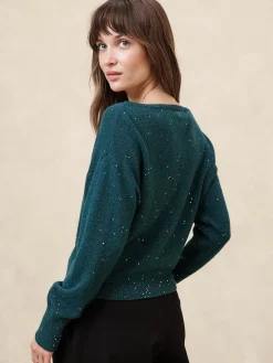 Asymmetrical Sequin Sweater