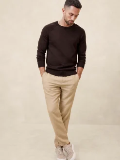 Athletic-Fit Linen-Blend Pant