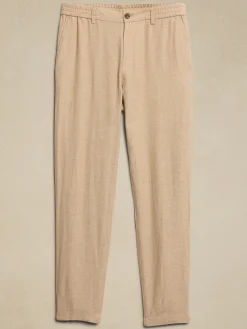 Athletic-Fit Linen-Blend Pant