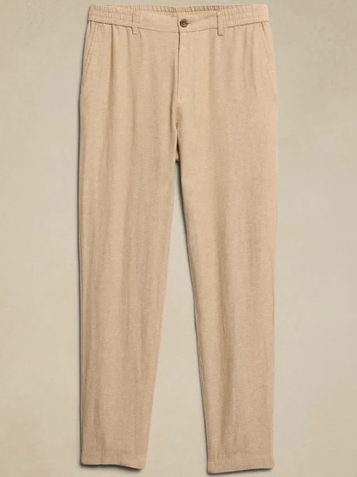Athletic-Fit Linen-Blend Pant