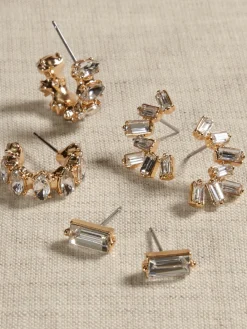 Baguette Earrings Multipack