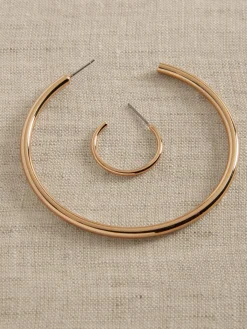 Basic Hoop Earrings (2 Pack)
