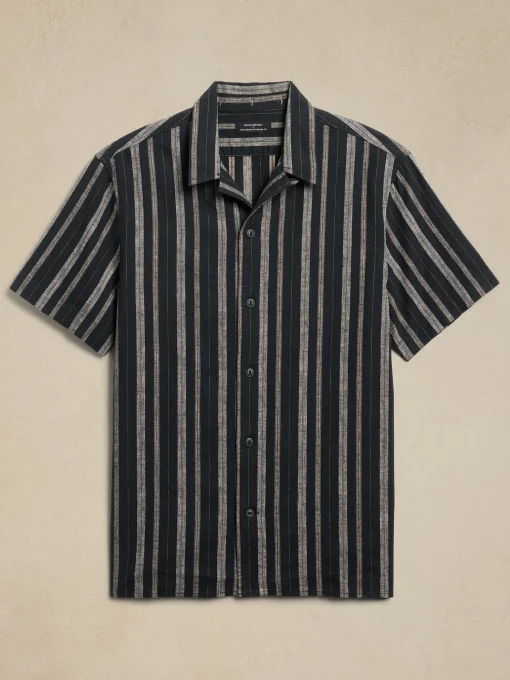 Beachy Linen-Blend Resort Shirt