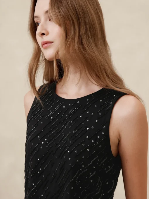 Beaded Cropped Shell