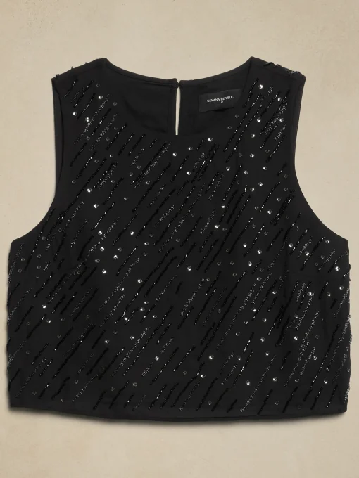Beaded Cropped Shell