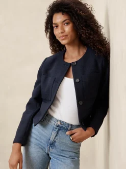 Boucle Collarless Jacket