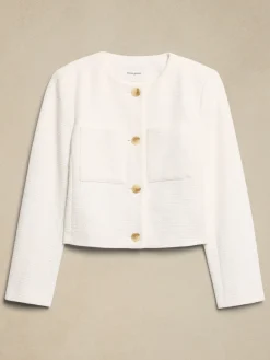 Boucle Collarless Jacket