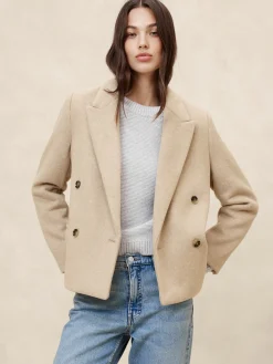 Brushed Double Breasted Jacket