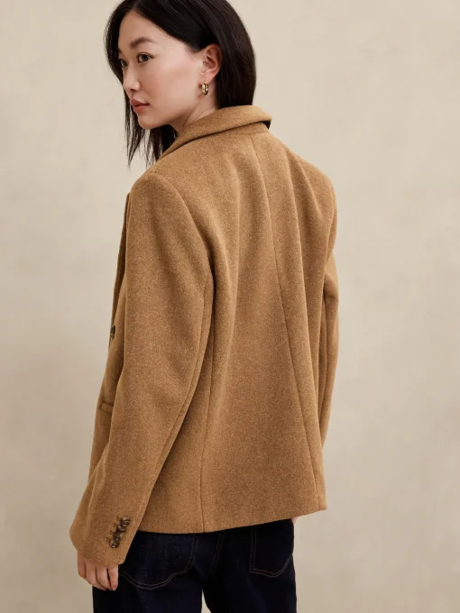 Brushed Double Breasted Jacket