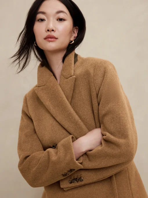 Brushed Double Breasted Jacket