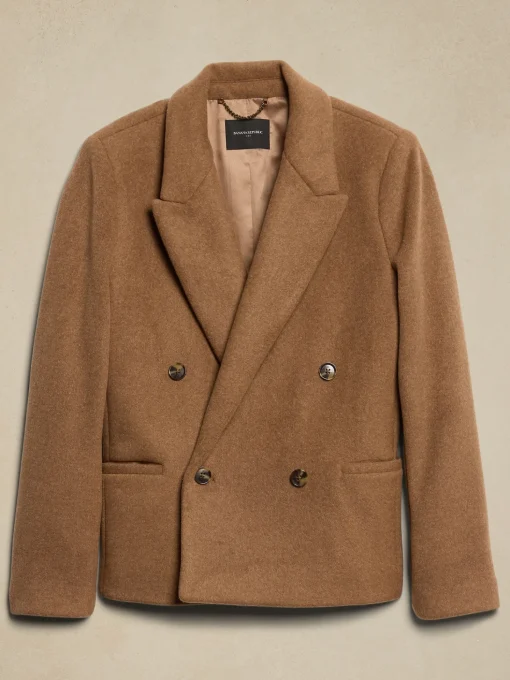 Brushed Double Breasted Jacket