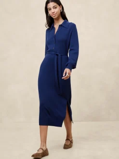 Buttoned Midi Sweater Dress