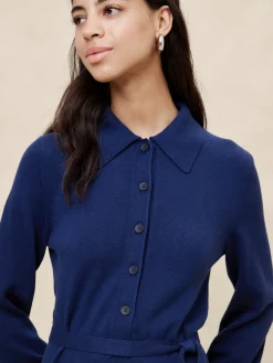 Buttoned Midi Sweater Dress