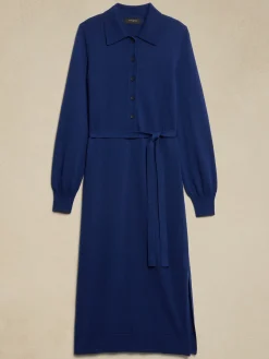 Buttoned Midi Sweater Dress