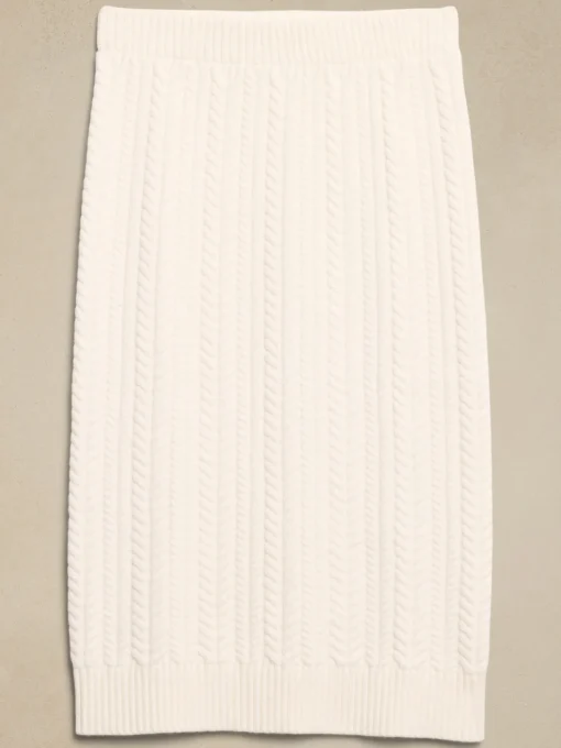 Cable Midi Sweater Skirt
