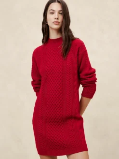 Cable Mini Sweater Dress