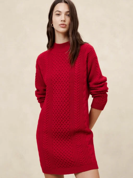 Cable Mini Sweater Dress