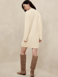 Cable Mini Sweater Dress