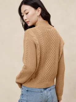 Cable Turtle-Neck Sweater