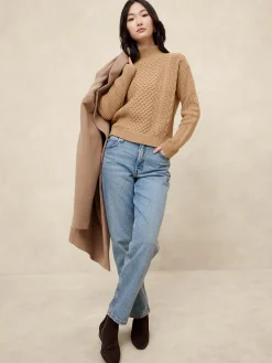 Cable Turtle-Neck Sweater