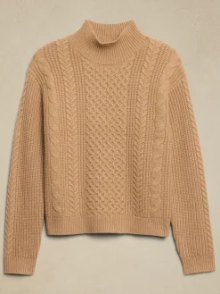 Cable Turtle-Neck Sweater