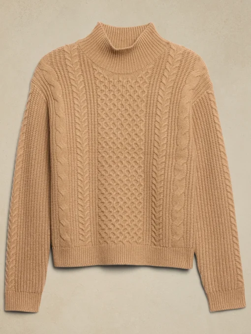 Cable Turtle-Neck Sweater