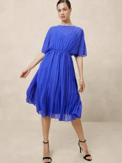 Chiffon Pleated Midi Dress