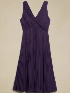 Chiffon Pleated Midi Dress