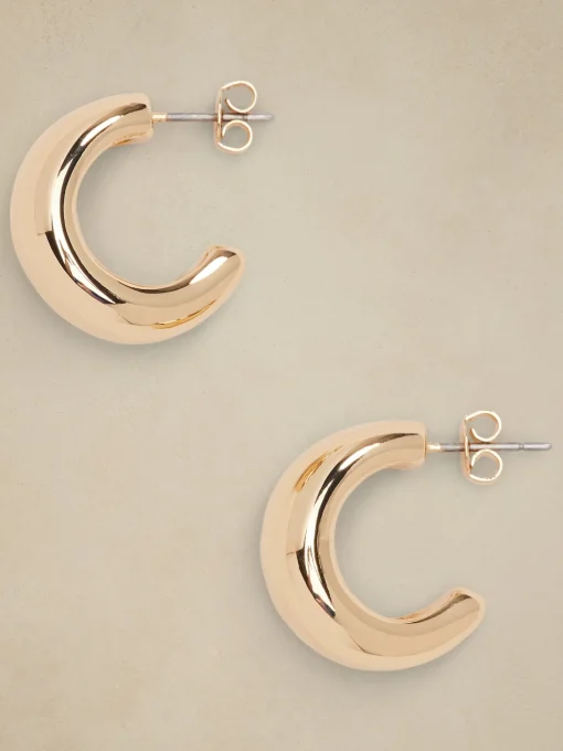 Chubby Curve Hoop Earrings