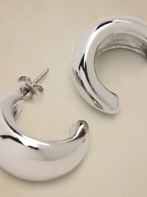 Chubby Curve Hoop Earrings