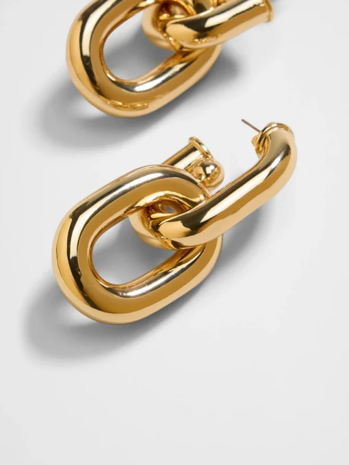 Chunky Drop Chain Link Earrings