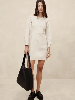 Contoured Denim Mini Dress