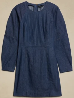 Contoured Denim Mini Dress
