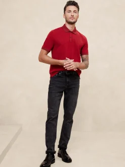 Cotton Monogram Pique Polo