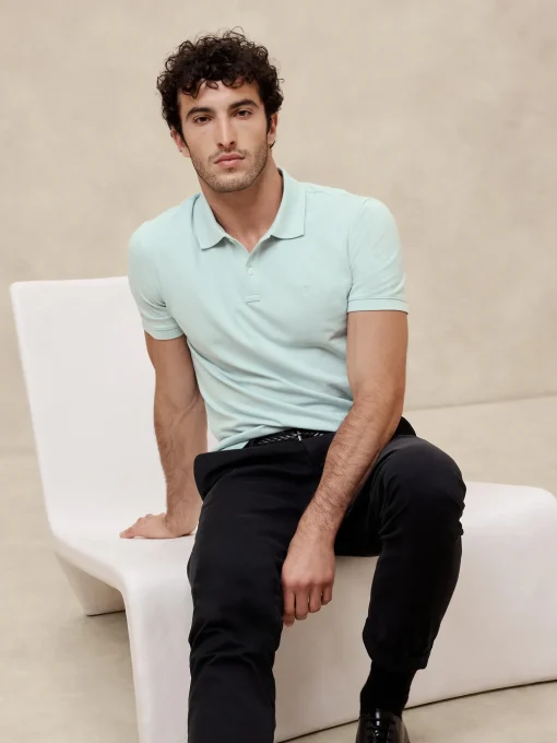 Cotton Monogram Pique Polo