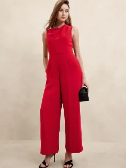 Cowl-Neck Jumpsuit