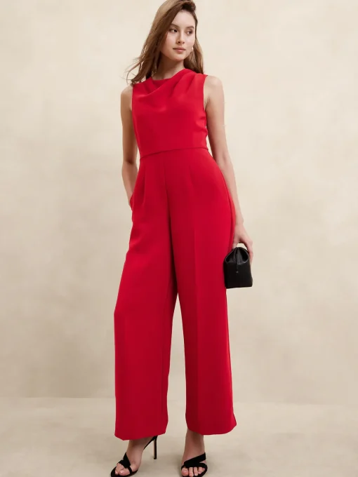 Cowl-Neck Jumpsuit