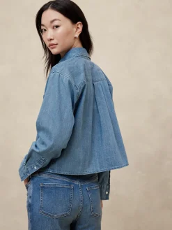 Cropped Denim Shirt