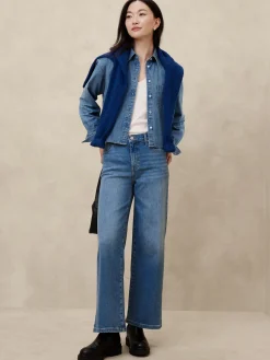 Cropped Denim Shirt