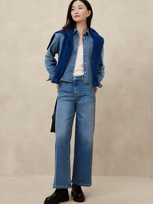 Cropped Denim Shirt