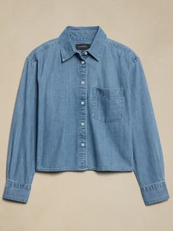 Cropped Denim Shirt