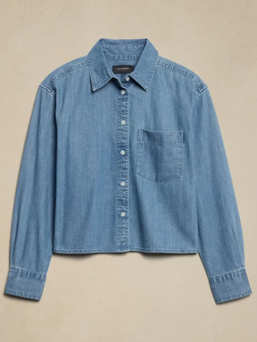 Cropped Denim Shirt