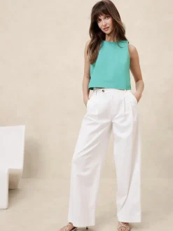 Cropped Poplin Top