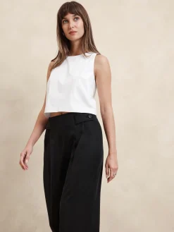 Cropped Poplin Top