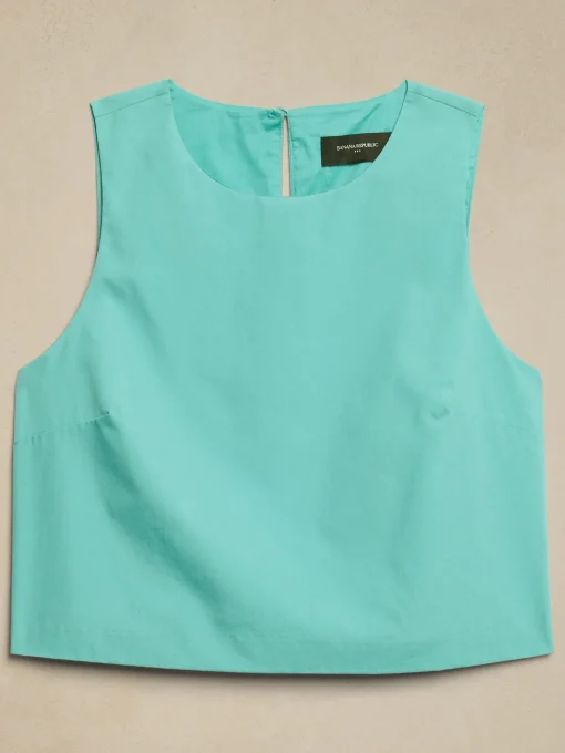 Cropped Poplin Top