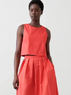 Cropped Poplin Top